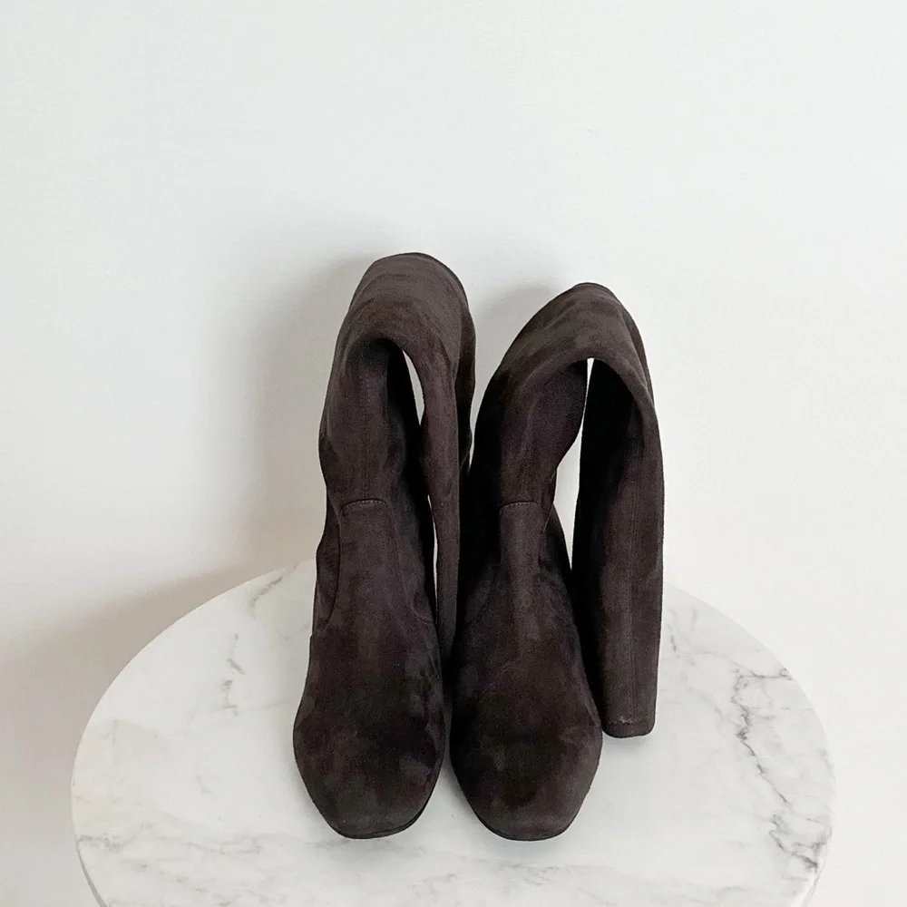 NEW Stuart Weitzman NEW Pearl Suede Knee High Block Heel Boots Size 8.5